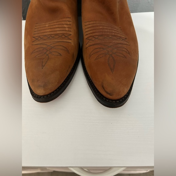 Vintage Dan Post Mens Marlboro Leather Cowboy Western Rancher Boots Size 9.5 - Picture 2 of 8